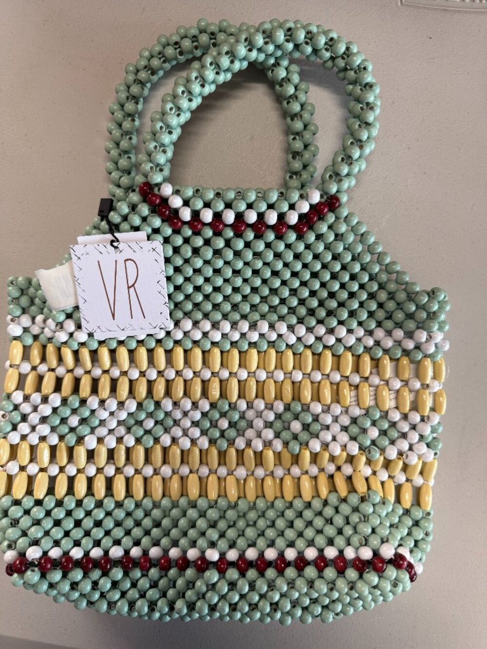 Wooden Beaded Purse - NWT